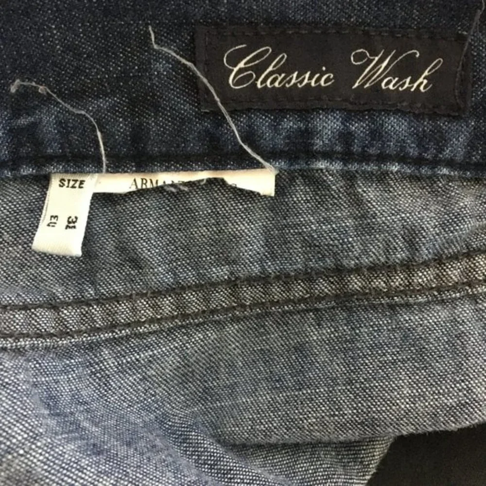 Armani Jeans Men's Dark Wash Bootcut Jeans Sz. 31 - Picture 9 of 12